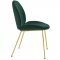 Scoop Dining Chair 3548 Set of 2 in Green Velvet by Modway