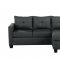 Phelps Sectional Sofa & Ottoman 9789DG - Dark Gray - Homelegance