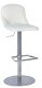 White w/Steel Adjustable Height Swivel Set of 2 Barstools