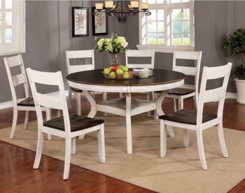 Juniper 5Pc Dining Set CM3162WH-RT in Antique White w/Options [FADS-CM3162WH-RT-Juniper]