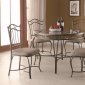 Faux Marble Top Classic 5Pc Round Bar Table & Stools Set