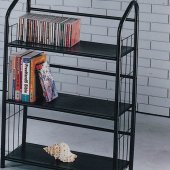 Black Metal Modern 3 Shelf Bookcase