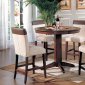 Brown Finish Modern 5Pc Counter Height Dining Set