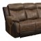 U2015 Motion Sofa in Brown Fabric & PVC by Global w/Options