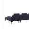 Summer Sectional Sofa in Dark Blue Fabric by ESF