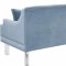 Roxy Sofa 635 in Sky Blue Velvet Fabric by Meridian w/Options