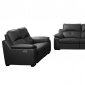 Thompson Power Motion Sofa in Black Leather by Beverly Hills