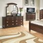 Dark Brown Finish Transitional 6Pc Bedroom Set w/Options