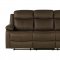 U6026 Motion Sofa & Loveseat Set in Dark Brown Fabric by Global