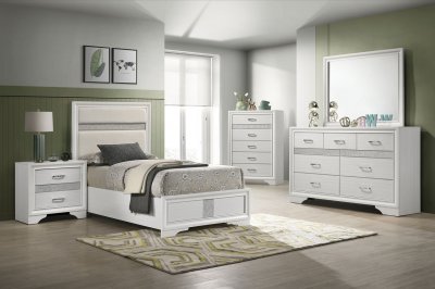 Miranda Kids Bedroom Set 4Pc 205110 White by Coaster w/Options