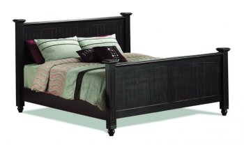 Black Sand Finish Contemporary Bed [LSB-RAVELLO PANEL BED]