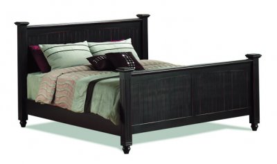 Black Sand Finish Contemporary Bed