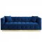 Vivacious Sofa in Navy Velvet Fabric by Modway