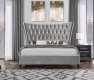 9097 Upholstered Bed in Silver by Global