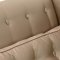 Champagne Satin Fabric Modern Noho Sofa & Loveseat w/Options