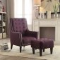 Ophelia Set of Accent Chair & Ottoman 59630 in Purple by Acme