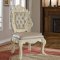 Madrid Dining Table 702 in Pearl White w/Optional Items