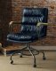 Harith Office Chair 92417 Vintage Blue Top Grain Leather by Acme