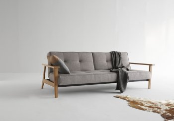 Splitback Sofa Bed in Gray w/Frej Arms by Innovation w/Options [INSB-Splitback-521-Frej]