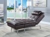 Padilla Chaise Lounge LV00825 in Brown Fabric by Acme