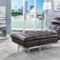 Padilla Chaise Lounge LV00825 in Brown Fabric by Acme