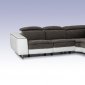 Starlight Sectional Sofa in Grey Fabric & White Leather by VIG