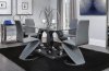 D2207DT Dining Table Black by Global w/Optional Gray Chairs