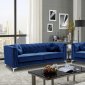 LCL-016 Sofa & Loveseat Set in Blue Velvet