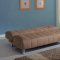 Taupe Microfiber Modern Sofa Bed Convertible w/Metal Legs