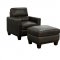 Chevy Sofa & Loveseat Set MNY2648 in Black w/Options