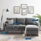 Revive Sectional Sofa in Gray Fabric by Modway