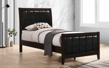 Carlton 4Pc Youth Bedroom Set 202091- Cappucino & Black- Coaster [CRKB-202091T-Carlton]