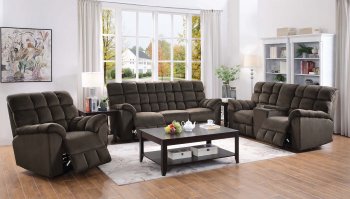 Lennox Motion Sofa 650241 Chocolate Velvet by Coaster w/Options [CRS-650241-Lennox]