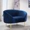 Ritz Sofa 659 in Navy Velvet Fabric by Meridian w/Options