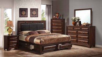 B2750G Bedroom in Cherry w/6 Drawer Bed & Options [EGBS-B2750G-SD-6DR]