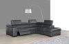 Agata A966 Sectional Sofa in Grey Premium Leather by J&M