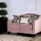 Campana Sofa SM2682 in Pink Velvet-like Fabric w/Options