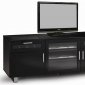 High Gloss Black Modern TV Stand w/Connect-It Power Drawer