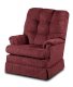 Burgundy Fabric Modern Comfortable Swivel Rocker Recliner