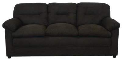 Black Fabric Contemporary Loveseat & Sofa Set w/Options