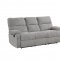 Oswald Motion Sofa & Loveseat 9520GY Gray Fabric - Homelegance