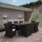 Junction 9 Piece Outdoor Dining Set in Brown/White by Modway