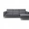 Sydney Sectional Sofa in Gray Faux Leather by Whiteline