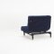 Oldschool Sofa Bed in Dark Blue w/Retro Legs by Innovation