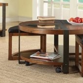 3438-01SH Northwood Coffee Table w/Ottomans by Homelegance