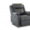 Domino Motion Sofa & Loveseat Set in Carbon by Klaussner