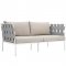 Harmony EEI-2621 5Pc Outdoor Patio Aluminum Sectional Sofa Set