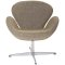 Wing Swivel Lounge Chair Choice of Color Fabric by Modway