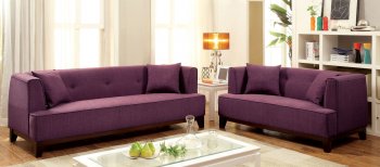 Sofia CM6761PR Sofa in Purple Fabric w/Options [FAS-CM6761PR-Sofia]