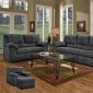 Black Fabric Modern Sofa & Loveseat Set w/Options